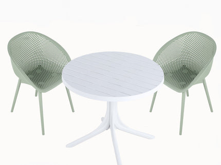 Modern Lounge Chair Set With Round Table