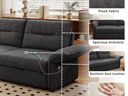 Sofa Bed With Convertible Design, Living Room Furniture