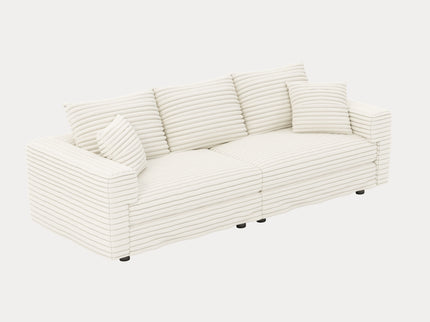 4 Seat Sofa, Modern Comfy Upholstered Sofa Cloud Couch, Deep Seat Couches With Soft Pillows