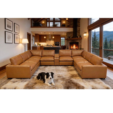 Large Upholstered Seating Modular Sectional