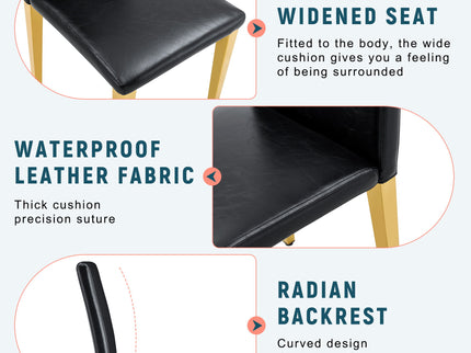 Elegant Upholstered Chairs With Metal Legs