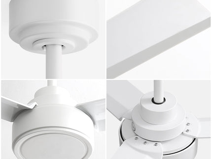 Ceiling Fan Without Light, 3 Blades Farmhouse Ceiling Fan With Remote Control 6-Speed Reversible Dc Motor For Living Room, Bedroom, Kitche