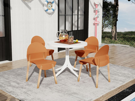4 Piece Set Of Single Chairs With A Design Combining Modern And Traditional Elements