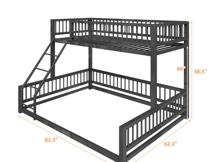 Bunk Bed With Ladder And Safety Guardrails