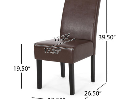 Contemporary Dining Chair With Rubberwood Legs (Set of 2)