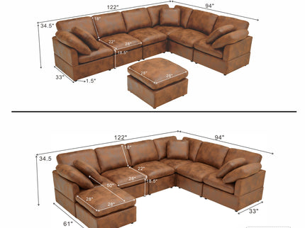 Deep Modular Cloud Sofa, Freely Configurable