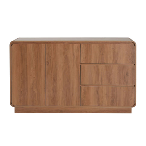 Sideboard, Wide Storage With 2 Doors And 3 Drawers