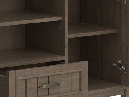 Lev - TV Media Stand - Smoky Brown