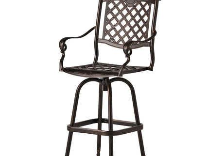 Cast Aluminum Bar Stool - Copper