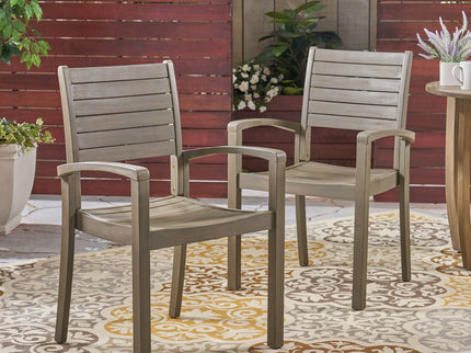 Outdoor Dining Chair, Stacking Design For Patio