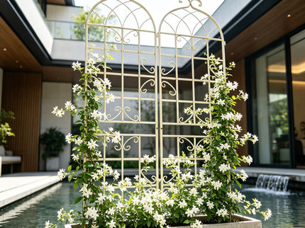 Metal Garden Rustproof Trellis For Climbing Plants Outdoor Flower Support