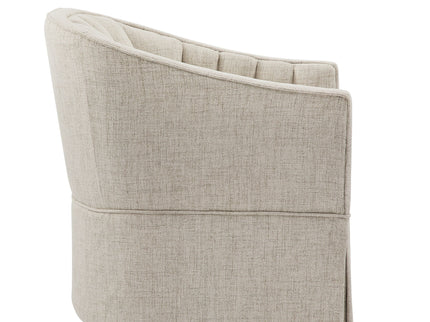Solitude - Skirted Swivel Accent Chair With Hemp Like