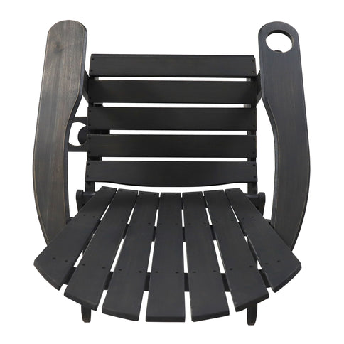 Zenithia - Outdoor Foldable Adirondack Chair With 2 Cup Holders