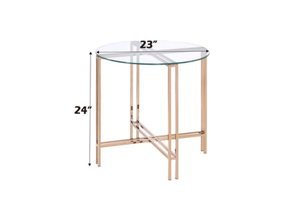 Veises - End Table - Champagne