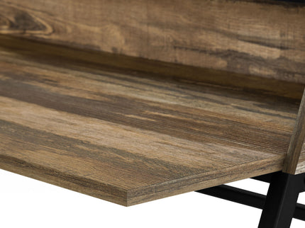 Computer Desk For Home Office, Laptop, Storage Shelves, Marble Look Contemporary & Modern