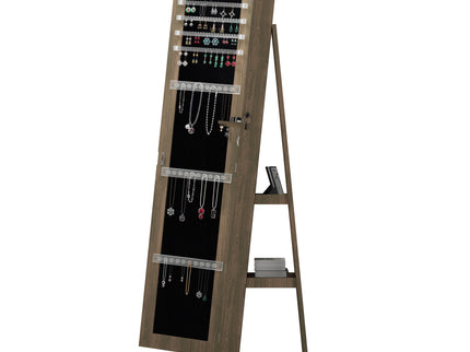 Swivel Jewelry Cabinet With Full Length Mirror