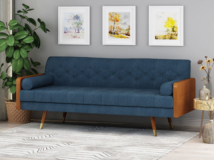 Aidan - Mid Century Modern Tufted Fabric Sofa