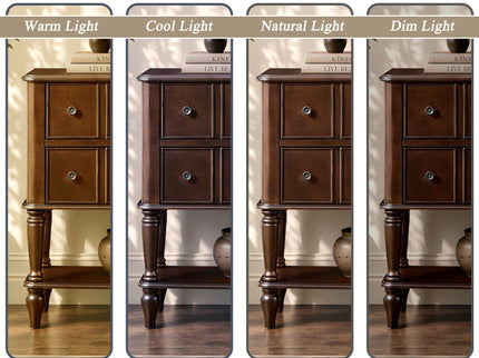 Console Table, Entryway Sofa Table With 4 Storage Drawers And Open Shelf - Espresso
