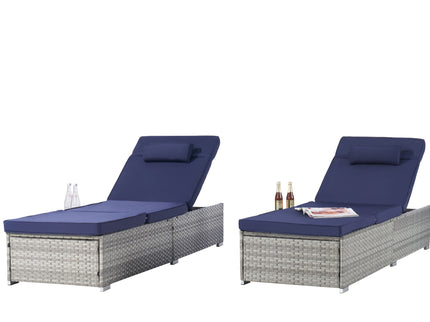 Outdoor Sofa Pe Rattan Furniture Deck Chair - Gray