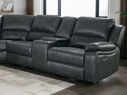 Power Reclining Sectional Sofa With 3 Adjustable Recliners, USB Ports & Cup Holders, Oversized Seating For Living Room - Black