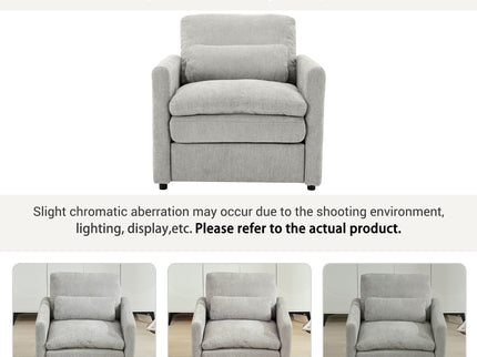 Cozy Upholstered Cushion Armchair For Living Room