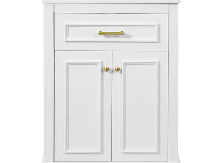 Bathroom Vanity With Integrated Sink, 2 Door Cabinet With Tip Out Drawer, Rectangular Design