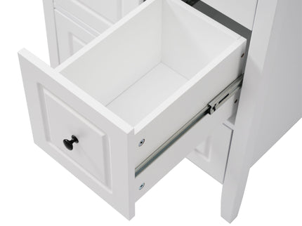 Freestanding Bathroom Vanity With Sink, Soft Closing Cabinet And Drawers - White