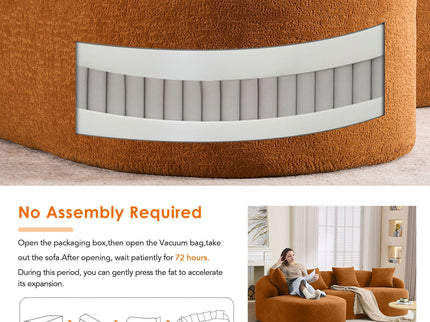 Combined Sofa With 4 Pillows