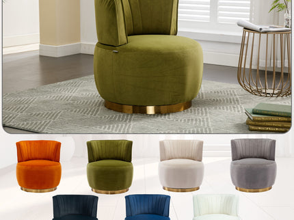 360 Degree Swivel Cuddle Barrel Accent Sofa Chair