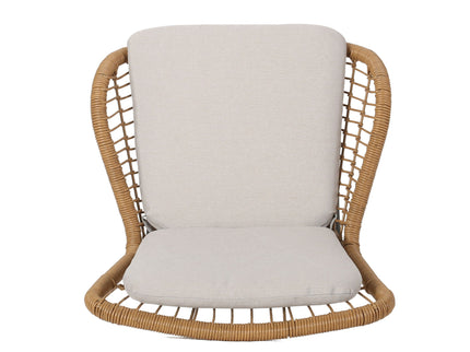 Outdoor Wicker Club Chair With Cushions (Set of 2)
