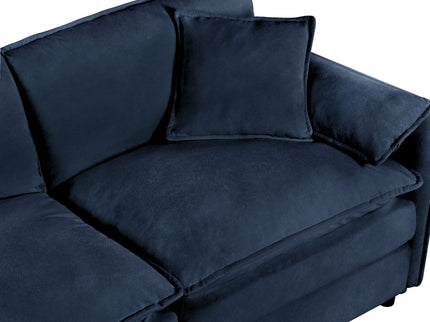 Modern Oversized Deep Seat Sectional Sofa With Pillows