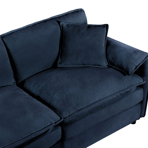 Oversized Chair With Movable Ottoman, Soft Upholstered Lounge Chair