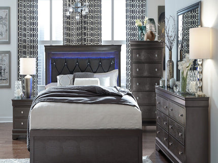 Shaker - Crocodile Metallic Nightstand