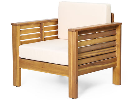 Slat Design Club Chairs With Cushions