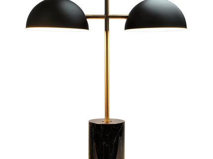 Nova - Hydro Table Lamp With On / Off Switch Double Lamp - Black / Gold / Marble