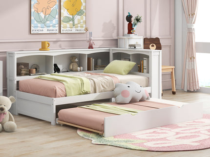 Daybed With Trundle, Storage Cabinets, USB Ports