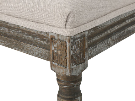 Traditional Style Dining Chair Set With Fabric Upholstery