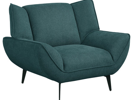 Grenada - Upholstered Flared Arm Accent Chair - Teal Blue