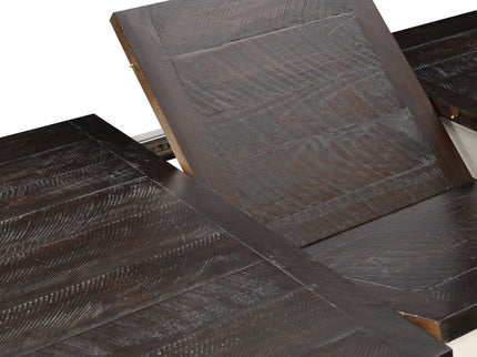 Dining Table With Leaf, Expandable - Brown