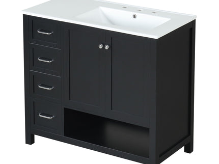 Modern Bathroom Vanity With Sink Top, 2 Doors And 2 Drawers