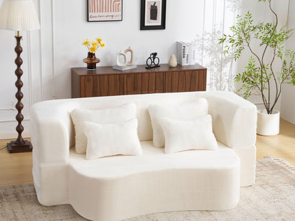 Modern Floor Sofa With 4 Pillows