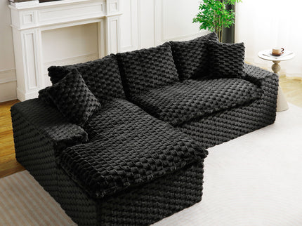Modular Sofa, Convertible Twin Seat With Chaise Lounge