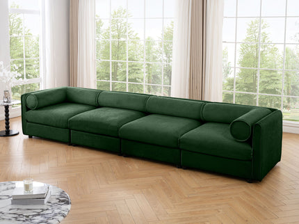 Stylish Sofa With Storage Seat And Cylindrical Backrest