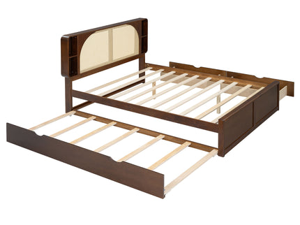 Headboard Bed With 2 Drawers And Trundle