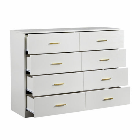 Modern Drawer Dresser For Bedroom, Ample Storage Wide Chest Of Drawers