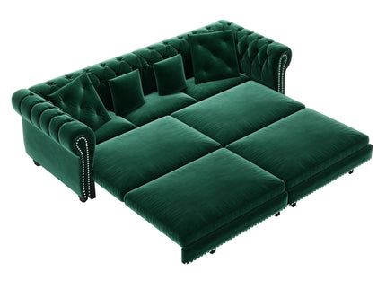 3 In 1 Pull Out Convertible Sleeper Sofa Bed, King Size, Chaise Lounge