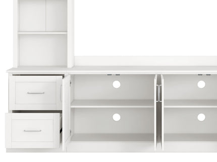 Arched Entertainment Center Wall Unit With Drawers, TV Stand