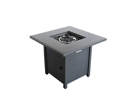 Outdoor Fire Pit Table With Lid - Gray