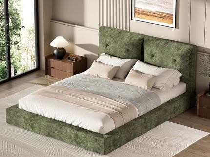 Airframe - Upholstered Bed Frame With Double Layered Upholstered Headboard