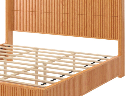 Platform Bed Frame With Headboard, Floor Standing Design